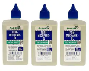 3 x Feinmechaniköl 100ml, ALGOREX, harz- und säurefrei, Feinmechanikeröl, Nähmas