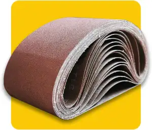 100mm x 915mm Premium Schleifband-Set 12 Stück, Körnung 80/120/150, für Bandschl