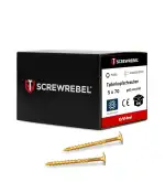 SCREW REBEL® Tellerkopfschrauben 5x70mm – [200 Stück], – Kraftsparend dank Reibteil & Cut-Spitze ...