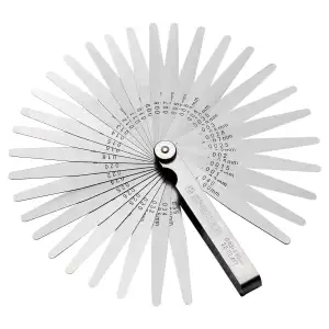Spurtar 32 Klingen Fühlerlehre 0,03-1,00mm/0,001-0,04" Edelstahl Metrisch/Imperi