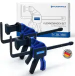 Falkenwald® Einhandzwinge Set 2 Stück zum Spannen, Dehnen, Fixieren mit einer Hand - Klemmzwinge ...