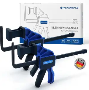 Falkenwald® Einhandzwinge Set 2 Stück zum Spannen, Dehnen, Fixieren mit einer Ha