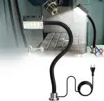 15W LED Magnetische Arbeitsleuchte, 6000K Kaltweißes Maschinenlicht mit Starkem Magnetfuß, AC220-240V Flexibler Schwanenhals Für Drehmaschine Fräse Bohrmaschine Werkbank