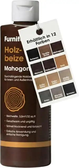 Furniture Clinic Holz-Beize und Moebel-Lasur (Mahagoni). Ungiftig. Hochkonzentri