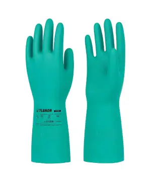LANON 3 Paar Chemie Handschuhe, Nitril Chemikalienschutzhandschuhe gegen Öle, Fe
