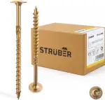 STRÜBER Tellerkopfschrauben mit Torx-Antrieb (8,0 x 120 mm / 50 Stück) Holzschrauben für Dachkons...
