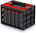 Kistenberg Sortimentskasten SET Werkzeugkoffer Sortierbox Kleinteilemagazin (inklusive 5x Sortime...