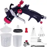 HVLP Lackierpistole Druckluft 1,3mm Düse, Profi Farbsprühgerät Spritzpistole Sprühpistole Mit Mis...