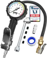 GERCHWAY Reifenfüller mit Manometer – Präziser, robuster 0-10 bar Druckluft Reifendruckfüller für...