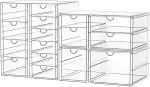 Schreibtisch Organizer with 16 Schubladen: 4er-Set Make up Organizer mit Anti-Rutsch-Pads | Stape...