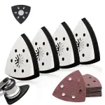 4 dreieckige Schleifplatte 93 mm + 24 Schleifpapier für Holz Schleifmaschine, Multifunktionswerkz...
