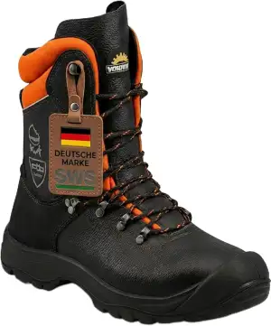 SWS Forst Schnittschutzstiefel S3 (Größe 40-47) – Klasse 2 Forststiefel mit Stah