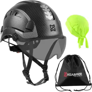 HEARMOR bauhelm mit Visier bauhelme Erwachsene ABS schutzhelm Bergsteiger Helm a