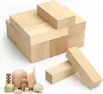 Lindenholz zum Schnitzen, Holzblöcke zum Basteln, Schnitzholz Set, Balsaholz, Holzblock Massiv, Natü