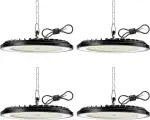 4 Pack 100W UFO Werkstattlampe LED, 12500LM 6000K Superhelle LED Werkstatt Deckenleuchte, IP65 Wa...