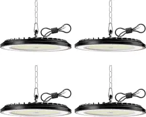 4 Pack 100W UFO Werkstattlampe LED, 12500LM 6000K Superhelle LED Werkstatt Decke