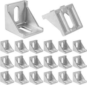 24 Stück 40x40 Aluprofil Winkel,Befestigungsmaterial Winkel Befestigung,90 Grad 