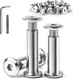 15 Sets Verbindungsschrauben, M8x20 mm Hülsenmuttern & M8x12 mm Flachkopfschrauben, 304 Edelstahl...