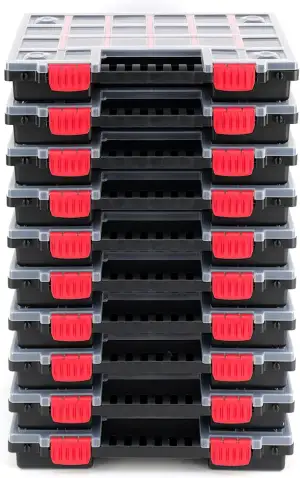 Kistenberg 10x Sortimentskasten NORS14 Sortierbox Set Sortierkasten Kleinteilema