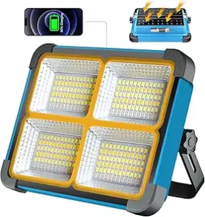 ErayLife LED Baustrahler Akku 100W, Arbeitsleuchte mit 5 Modi/ 288 LEDs, 10000LM