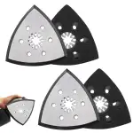 Schleifplatten Set, 4 Stück 93mm Schleifplatte Dreieck mit 6 Löchern Dreieck-Schleifpad Multitool...