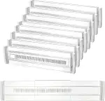 Schubladentrenner, 8er Set Schubladentrenner Verstellbar Kunststoff(30-50cm), Schubladeneinteiler...