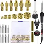 151 Stück Gewindeeinsätze Lötspitzen Set,100W Temperatur Einstellbar Lötkolben 12 Lötkolben Spitz...