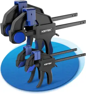 KISTEK® Einhandzwingen Set [4 Stück] - Schnellspannzwinge mit 20-75kg Spannkraft