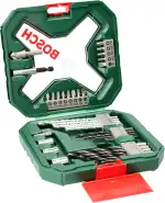 Bosch Accessories Bosch 34tlg. X-Line Classic Schrauber und Bohrer Set (Holz, Stein und Metall, Zubehör Bohrmaschine)