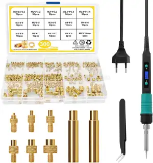 310tlg Gewindeeinsatz Lötspitzen Set, 100W LCD Einstellbarer Temperatur Lötkolbe
