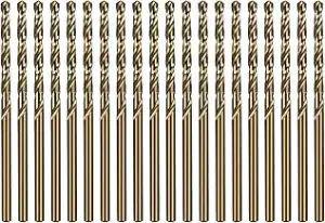 SALI 20 Stücke M35 HSS Cobalt Bohrer Set mit Spiralbohrer 2.5mm HSS-Co Stahlbohr