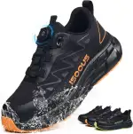 ISOOUS Sicherheitsschuhe Herren S3S Wasserdicht Arbeitsschuhe Damen ESD Leicht Drehverschluss rut...