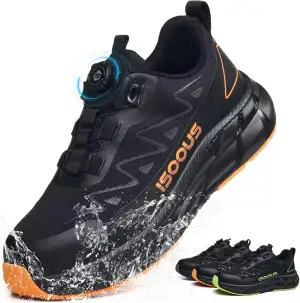 ISOOUS Sicherheitsschuhe Herren S3S Wasserdicht Arbeitsschuhe Damen ESD Leicht D