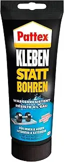 Pattex Montagekleber Kleben statt Bohren Wasserresistent, Kraftkleber für innen 