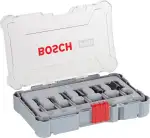 Bosch 6x PRO Router Bit Straight Set, 6 pcs (für Weichholz, Hartholz, Ø 6, 8, 10, 12, 16, 20 mm, ...