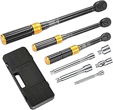 Drehmomentschlüssel-Set 8-tlg (1/4", 3/8", 1/2"), 72-Zahn-Ratsche, ±3 % Genauigk