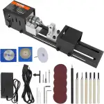 VEVOR Mini Drehbank 96W Drechselbank Max. Drehdurchmesser 70mm Drechselmaschine Spindeldrehzahl 4...
