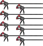 Einhandzwingen Set 8 Stück Schraubzwingen Spanner, Spannweite 152mm/304mm, Dehnbereich 340mm/492m...