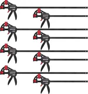 Einhandzwingen Set 8 Stück Schraubzwingen Spanner, Spannweite 152mm/304mm, Dehnb