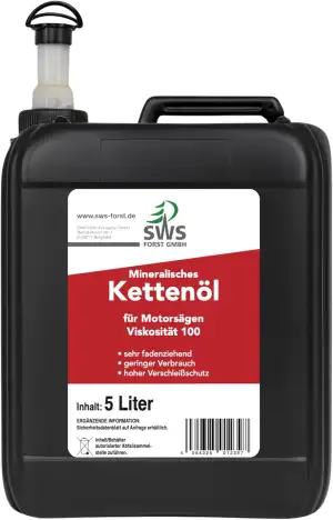 SWS Forst GmbH SUPER-OIL Kettensägenöl 5 L – Hochwertiges Kettenöl für Motorsäge