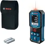 Bosch Professional Laser Entfernungsmesser GLM 40 (Flächen-/Volumenberechnung, max. Messbereich: 40 m, 2X 1,5-V Batterien, Schutztasche)