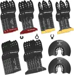 25 tlg Multitool Sägeblätter, Mehrfachwerkzeug Zubehör Set für Holz Kunststoff Metall, Oszilliere...