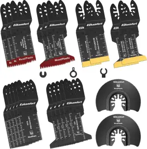 25 tlg Multitool Sägeblätter, Mehrfachwerkzeug Zubehör Set für Holz Kunststoff M