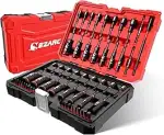 EZARC 55 tlg Schraubendreher-Set mit CRV-Nüssen, S2-Bits & Flügelmutter-Werkzeug – Magnetisches S...