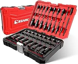 EZARC 55 tlg Schraubendreher-Set mit CRV-Nüssen, S2-Bits & Flügelmutter-Werkzeug