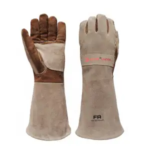 Grillhandschuhe und Schweißhandschuhe aus Rindsleder, langärmelig, feuerfeste un