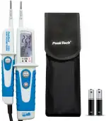 PeakTech P 1090 – Digitaler 2-poliger Spannungsprüfer mit LCD-Display – Spannungsmesser IP64 Schu...
