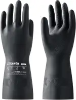 LANON Chemikalienbeständige Gummihandschuhe, Wiederverwendbare Schwere Arbeitsschutzhandschuhe, S...