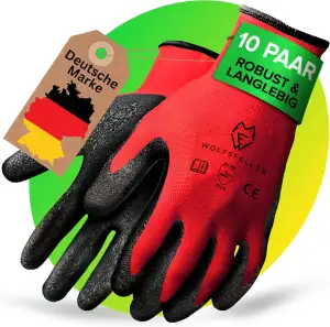 10 Paar robuste & komfortable Handschuhe Arbeitshandschuhe Herren Gr 10 - Arbeit