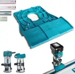 Profi Führungsschienenadapter für Makita DRT50 / DRT52 / RT0700C / RT0702C / RT0700 / 3709/3711 f...